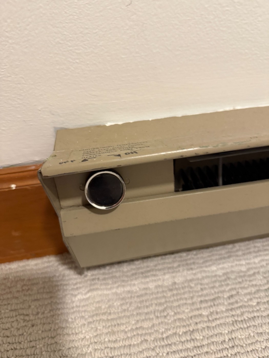 Baseboard heater detail