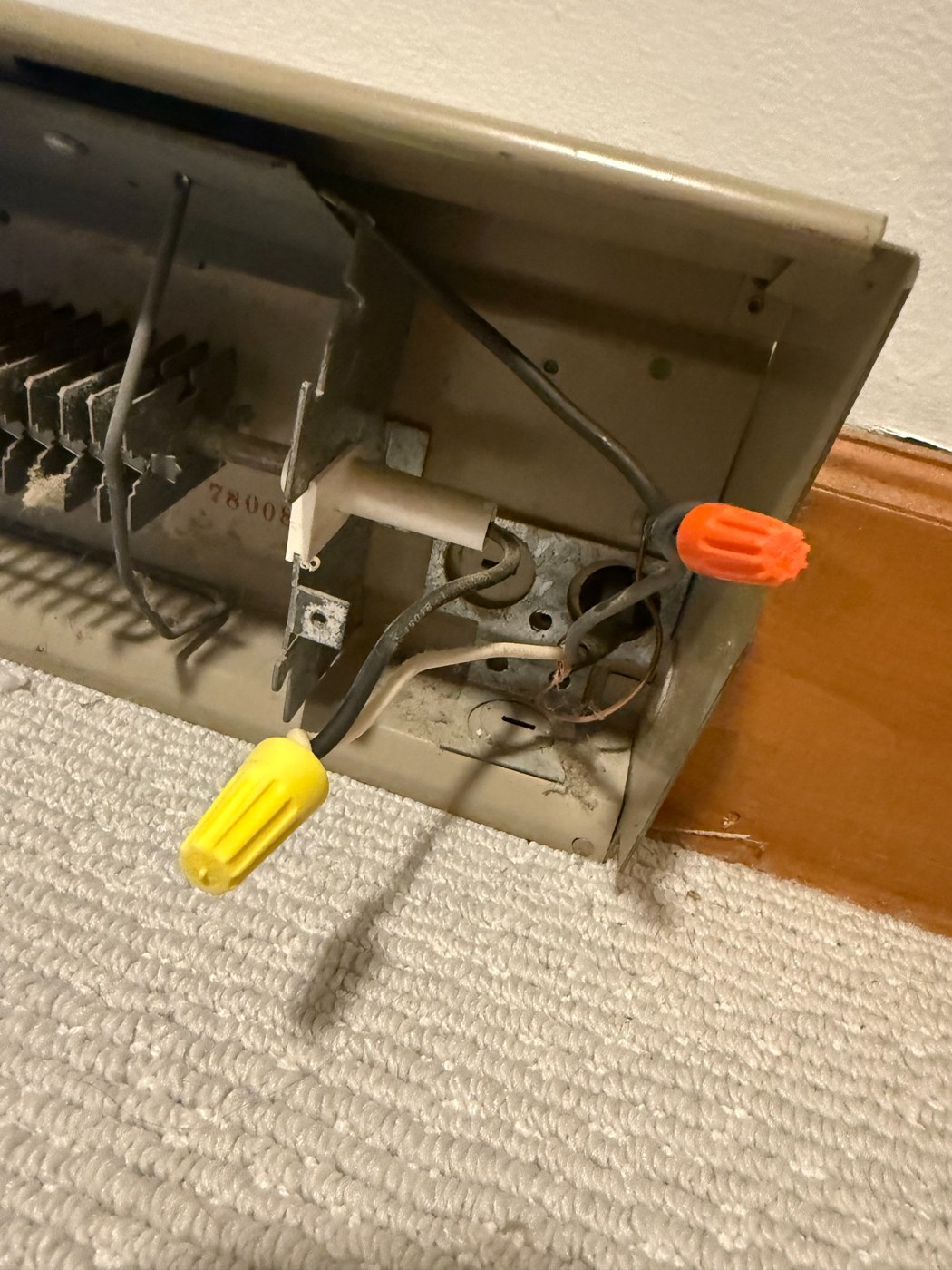 Electrical work on heating equipment